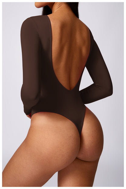 Women's Corset Long Sleeve Yoga Bodysuit