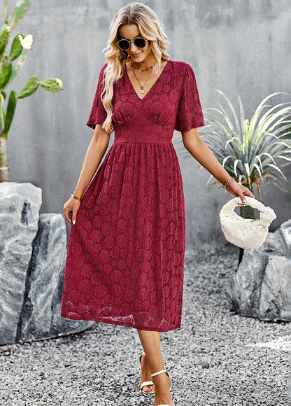 Halter Neck Dress Sleeveless Waist-Tie Short