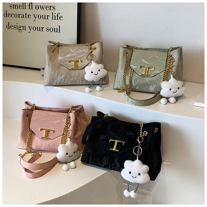 Versatile Double-Layer Tote Bag Large Capacity Handbag