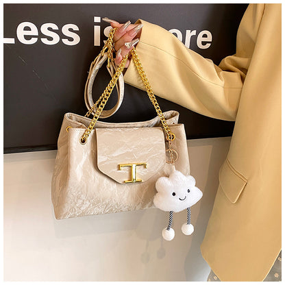 Versatile Double-Layer Tote Bag Large Capacity Handbag