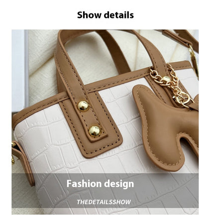 Stone Pattern Shoulder Messenger Bag