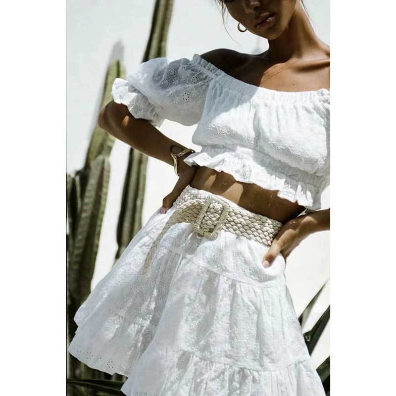 Short Full Lace Top and Shorts
