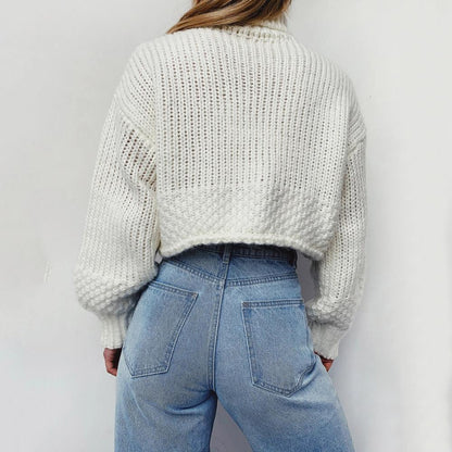 Loose Sleeve Knitted Woolen Sweater