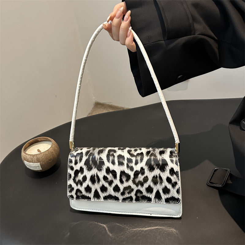 Leopard Print Shoulder Messenger Bag Trendy Special-Interest Tote