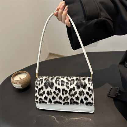 Leopard Print Shoulder Messenger Bag Trendy Special-Interest Tote