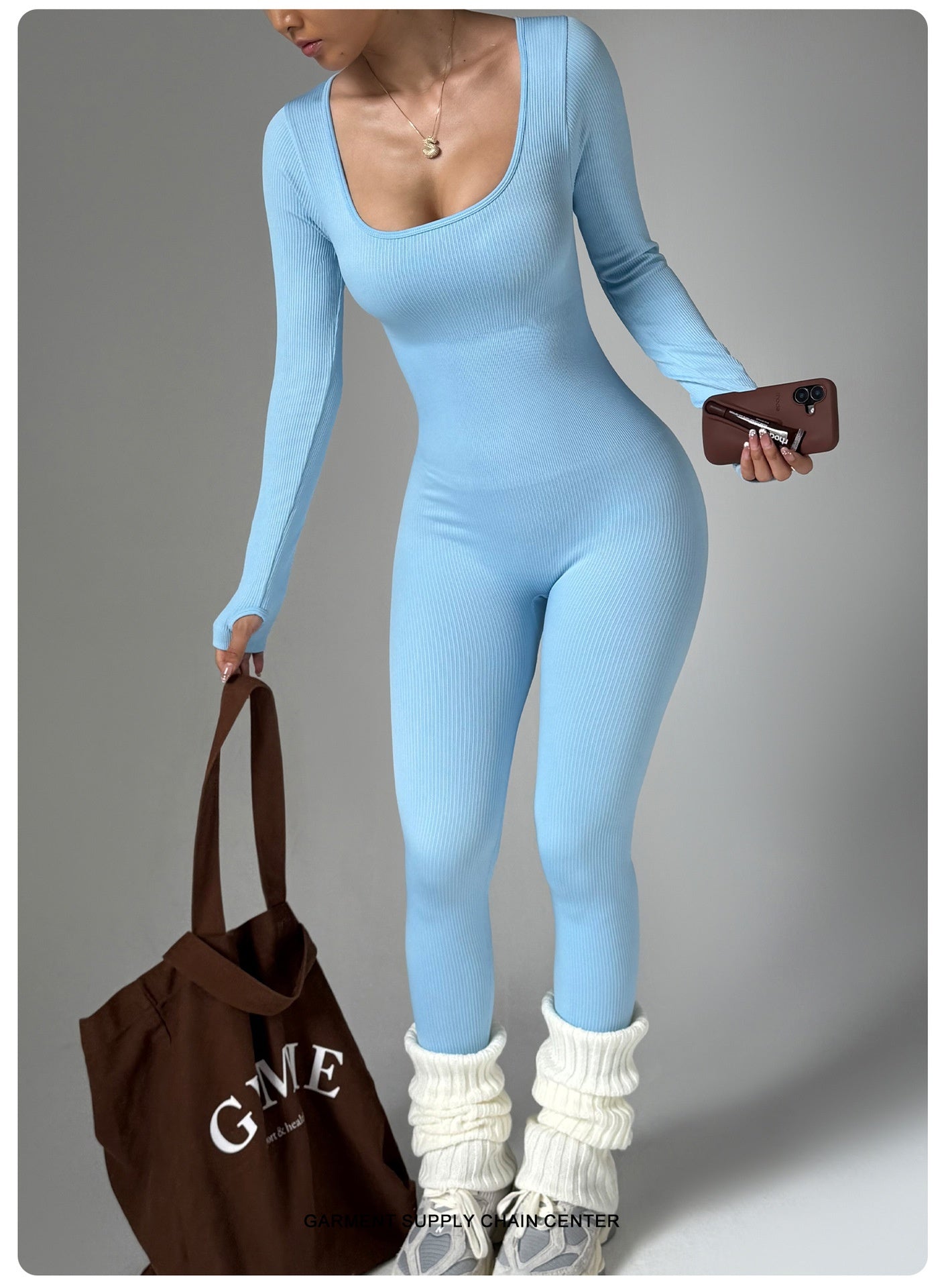 Long Sleeve Bodysuit Quick-Drying Tight Fitness & Yoga Outfit