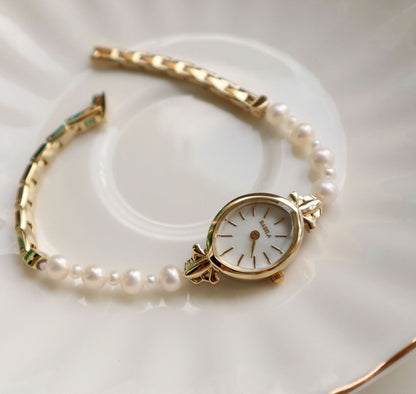 Pearl Mother-of-Pearl Bracelet Watch Elegant Niche Jewelry Timepiece