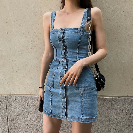 Denim A-Line Short Skirt