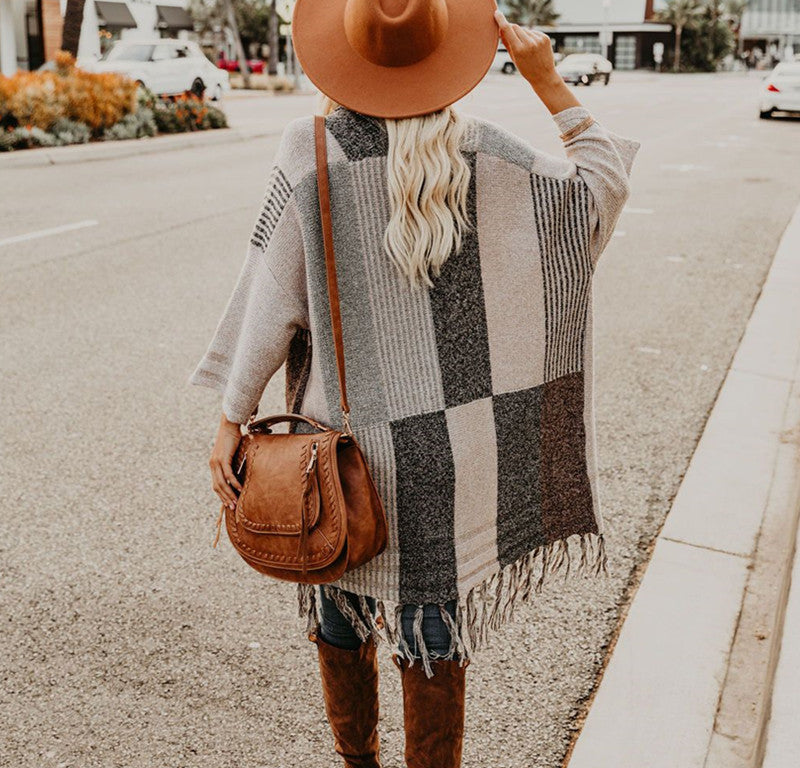 Tassel Sweater Shoulder Knit Cardigan