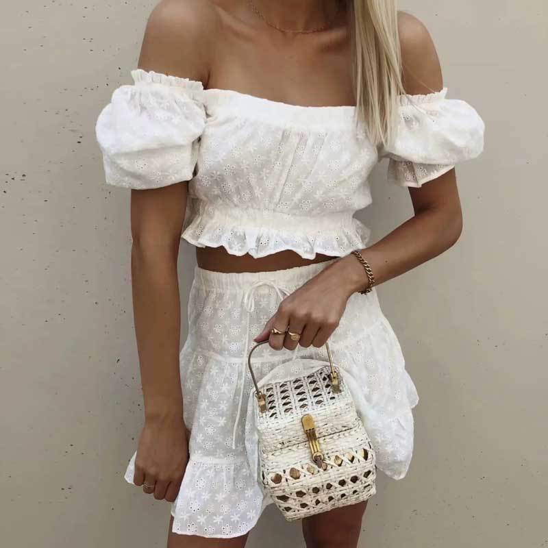 Short Full Lace Top and Shorts