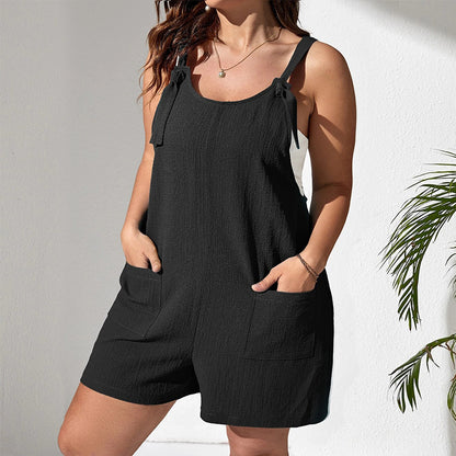 Plus Size Camisole Jumpsuit with Pockets
