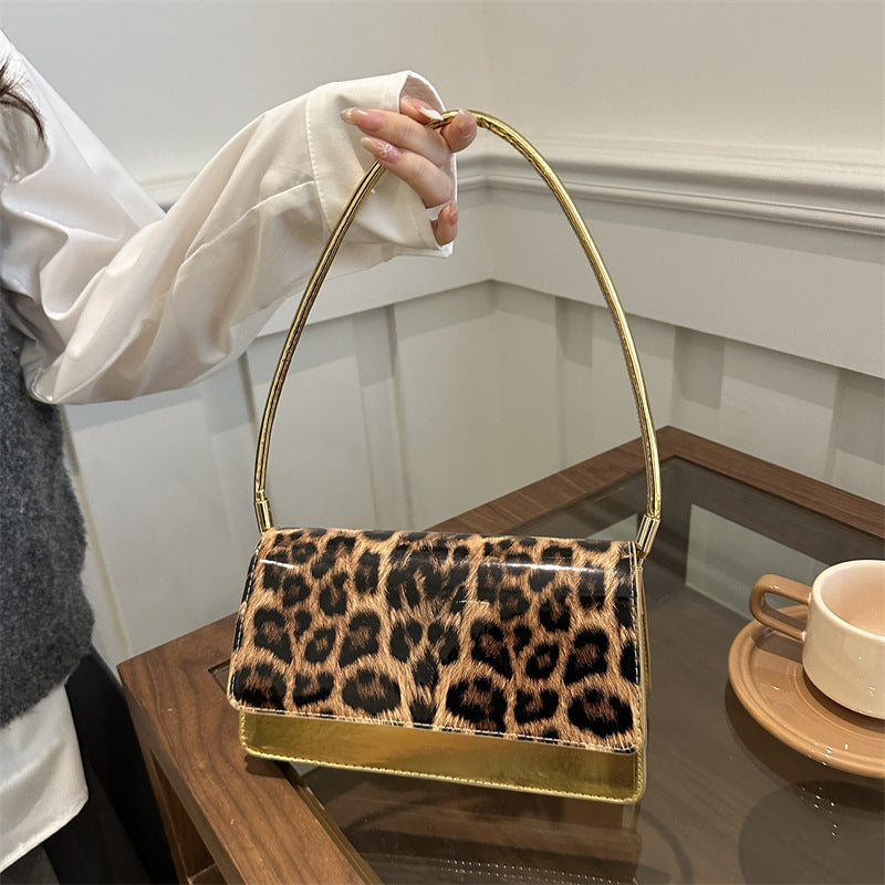 Leopard Print Shoulder Messenger Bag Trendy Special-Interest Tote