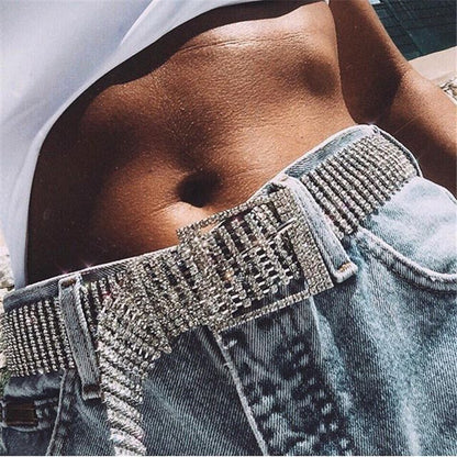 Diamond Inlaid Ten-row Diamond Waist Chain