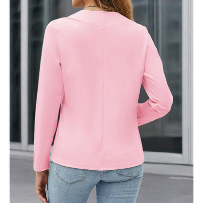 Plus Size Casual Blazer Open Front Long Sleeve Work Office Cardigan Jackets