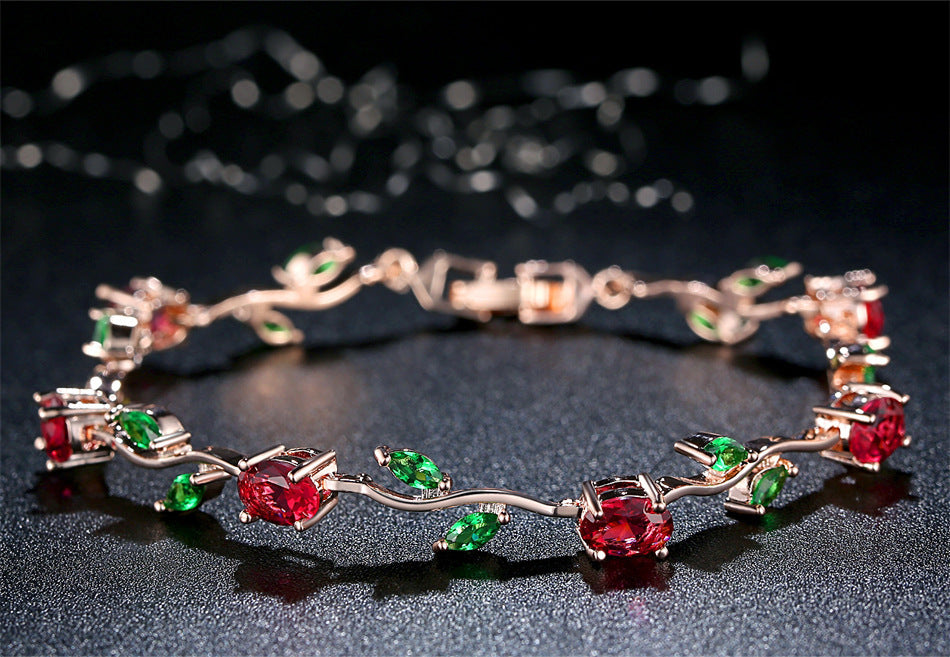 Plated Crystal Bracelet Elegant
