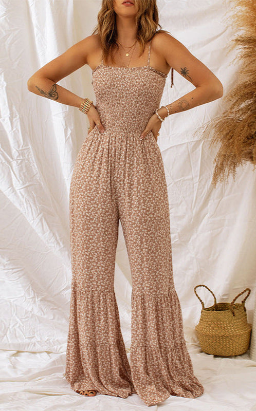 Spaghetti Strap High Waist Jumpsuit