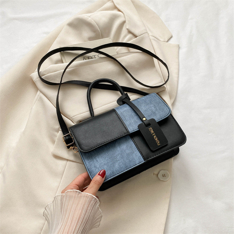Trendy Stitching Shoulder Bag Portable