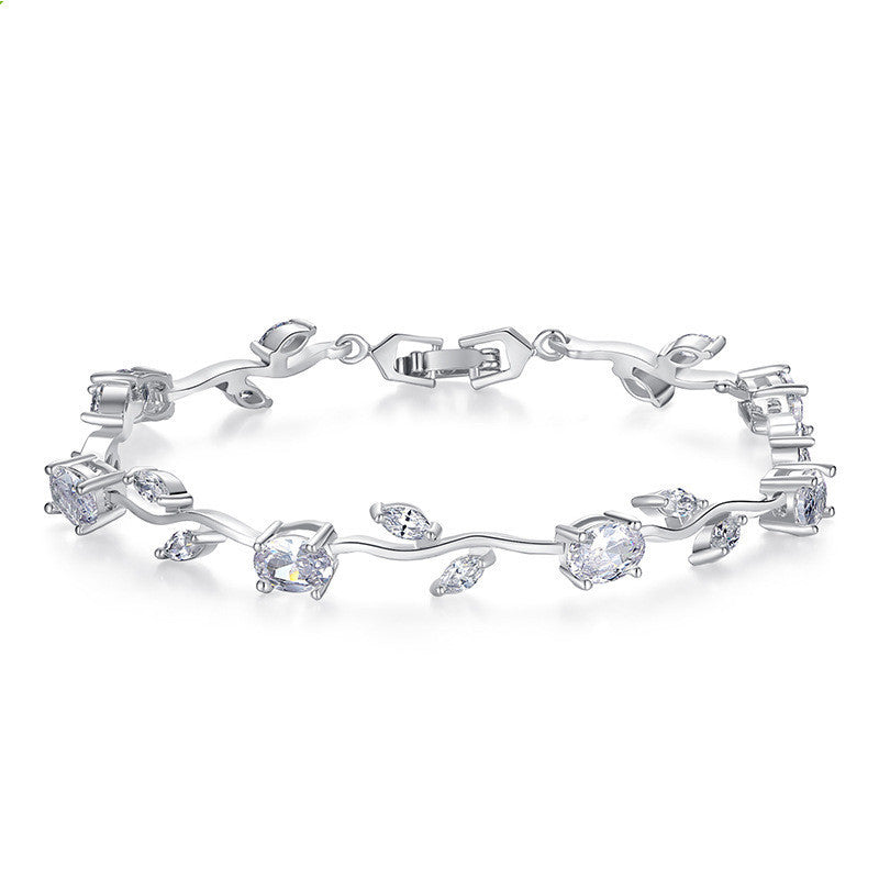 Plated Crystal Bracelet Elegant