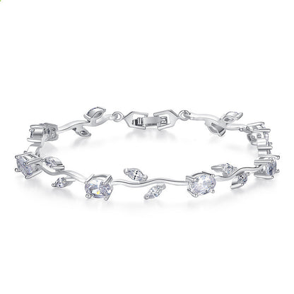 Plated Crystal Bracelet Elegant