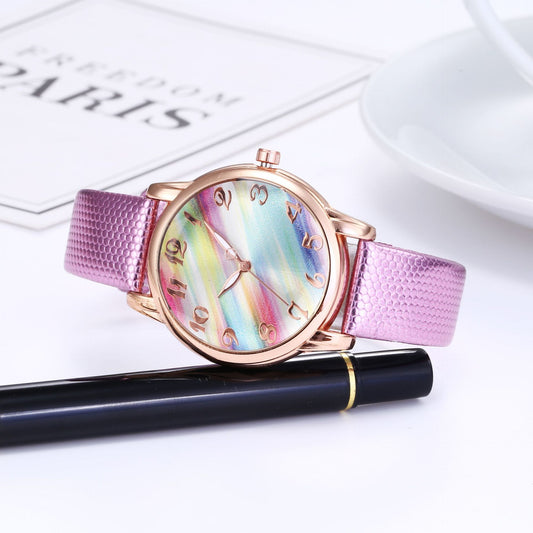 Rainbow Face Watch Colorful Dial