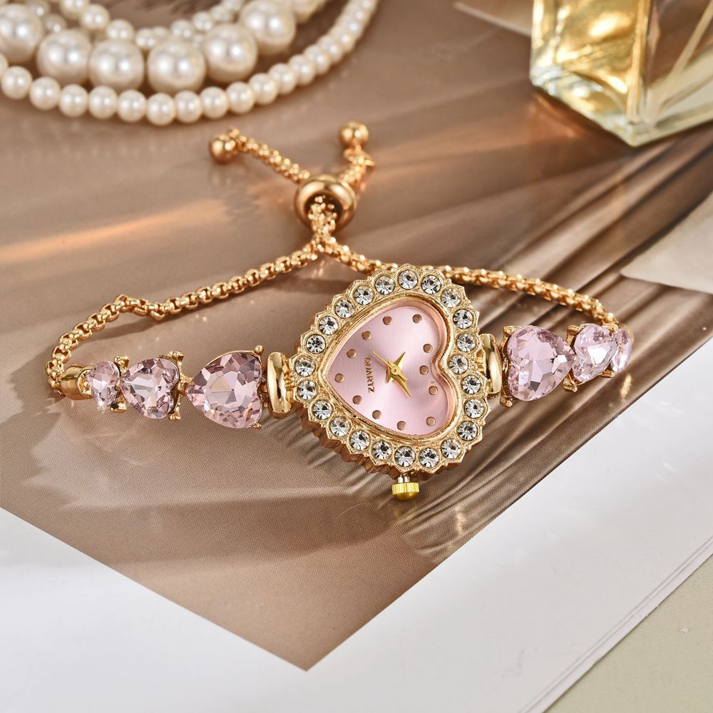 Heart-Shaped Quartz Watch Exquisite Cute Casual