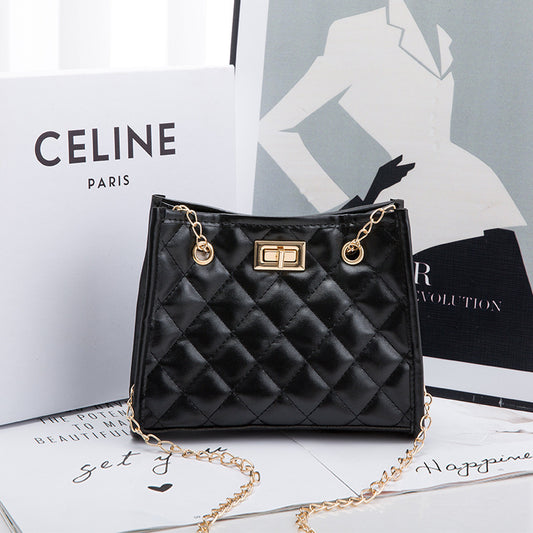 Mini Chain Shoulder Bag Small Square Rhombus Stitch Crossbody Bag