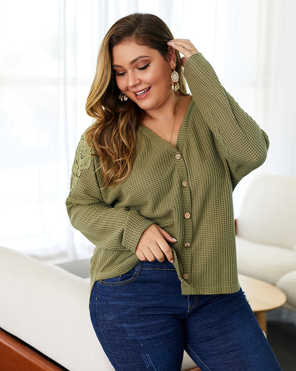 Long sleeve V-neck sweater