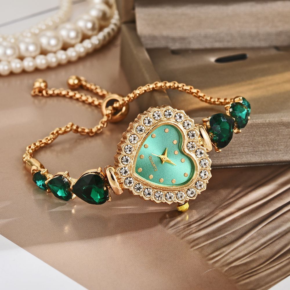 Heart-Shaped Quartz Watch Exquisite Cute Casual