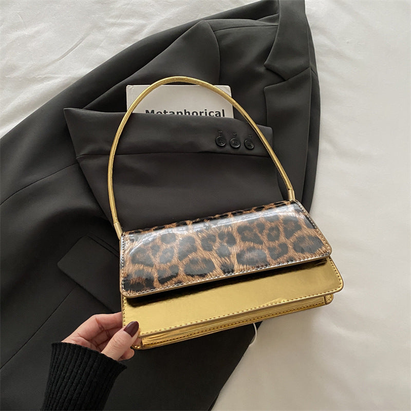 Leopard Print Shoulder Messenger Bag Trendy Special-Interest Tote