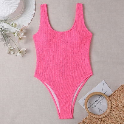 One-Piece Swimsuit Conservative Double Shoulder Strap Swimwear