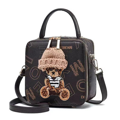 Fashion Bear Box Bag Portable Shoulder