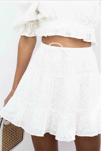 Short Full Lace Top and Shorts