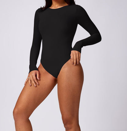 Women's Corset Long Sleeve Yoga Bodysuit