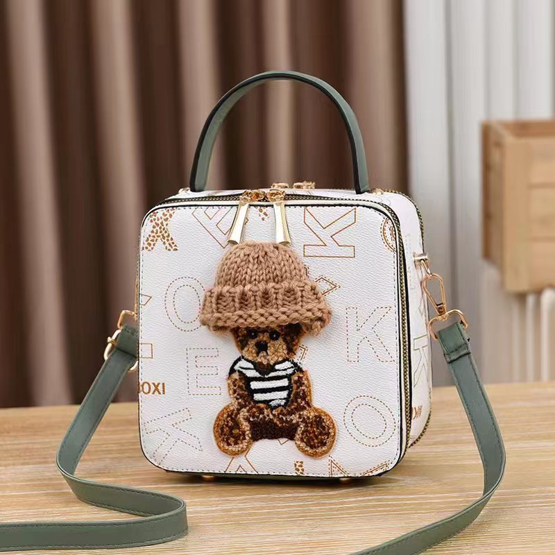 Fashion Bear Box Bag Portable Shoulder