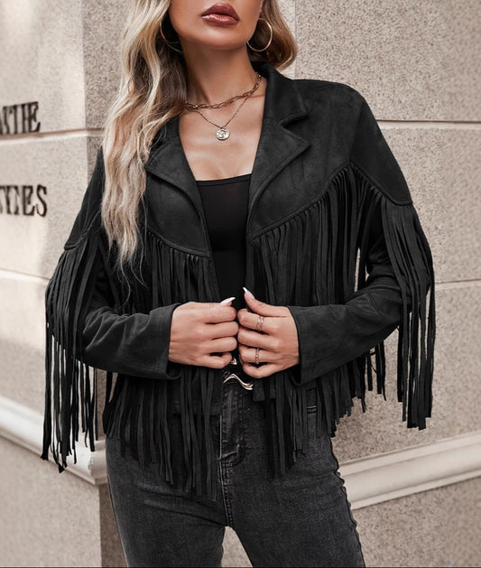 Jacket Lapel Fringe Design