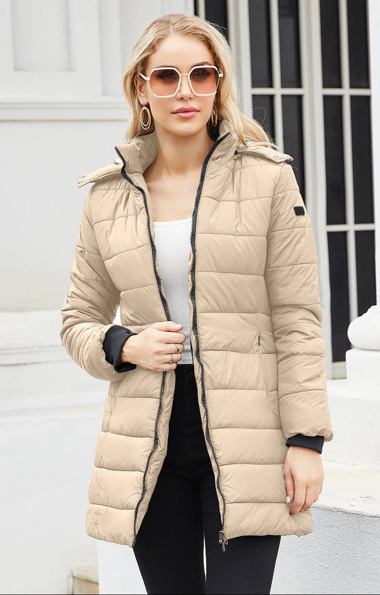 Waterproof Cotton-Padded Jacket Long Sleeve Warm Outerwear