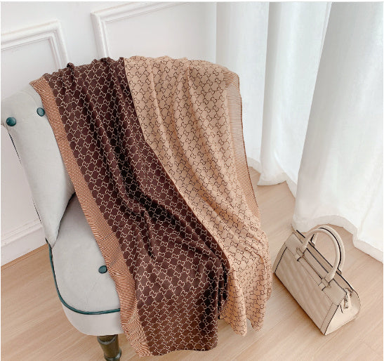 Printed Cotton And Linen Scarf