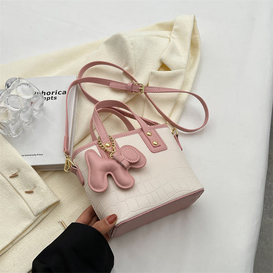 Stone Pattern Shoulder Messenger Bag