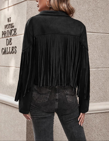 Jacket Lapel Fringe Design