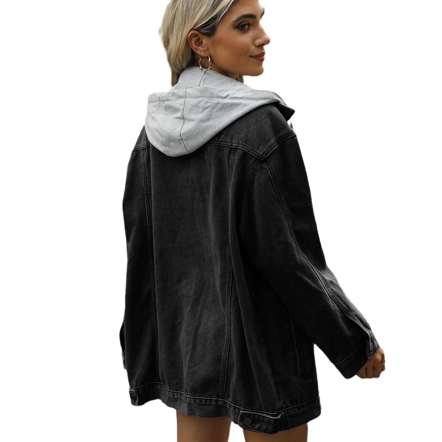 Loose Mid-Length Denim Shirt – Street Style Rayon