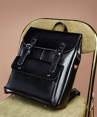 Leather Backpack Wear-Resistant Cowhide Bag