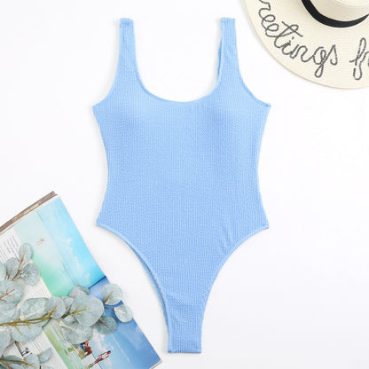 One-Piece Swimsuit Conservative Double Shoulder Strap Swimwear