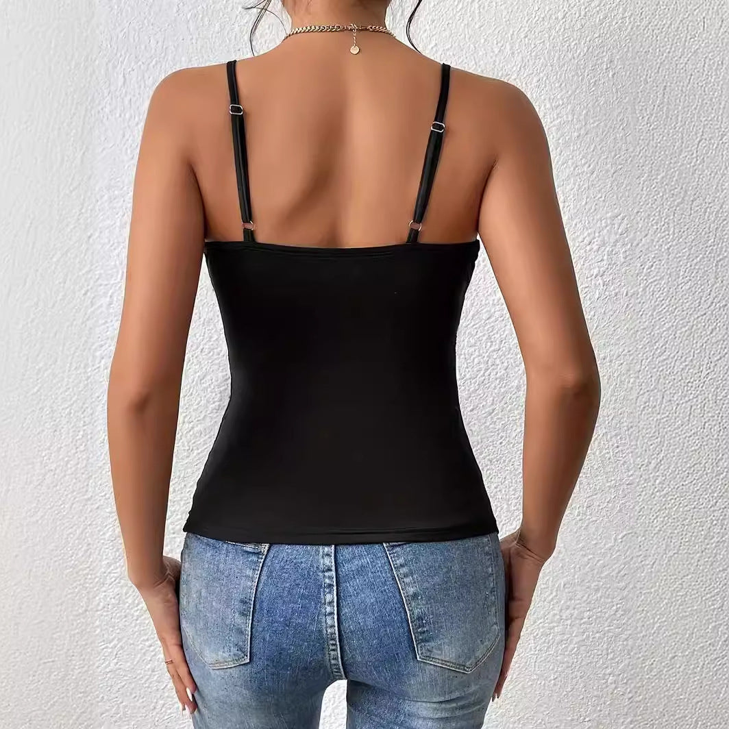 Off-the-Shoulder Sleeveless Cropped Tank Top Stylish Sling