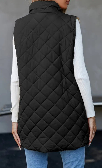 Stand Collar Sleeveless Vest Warm