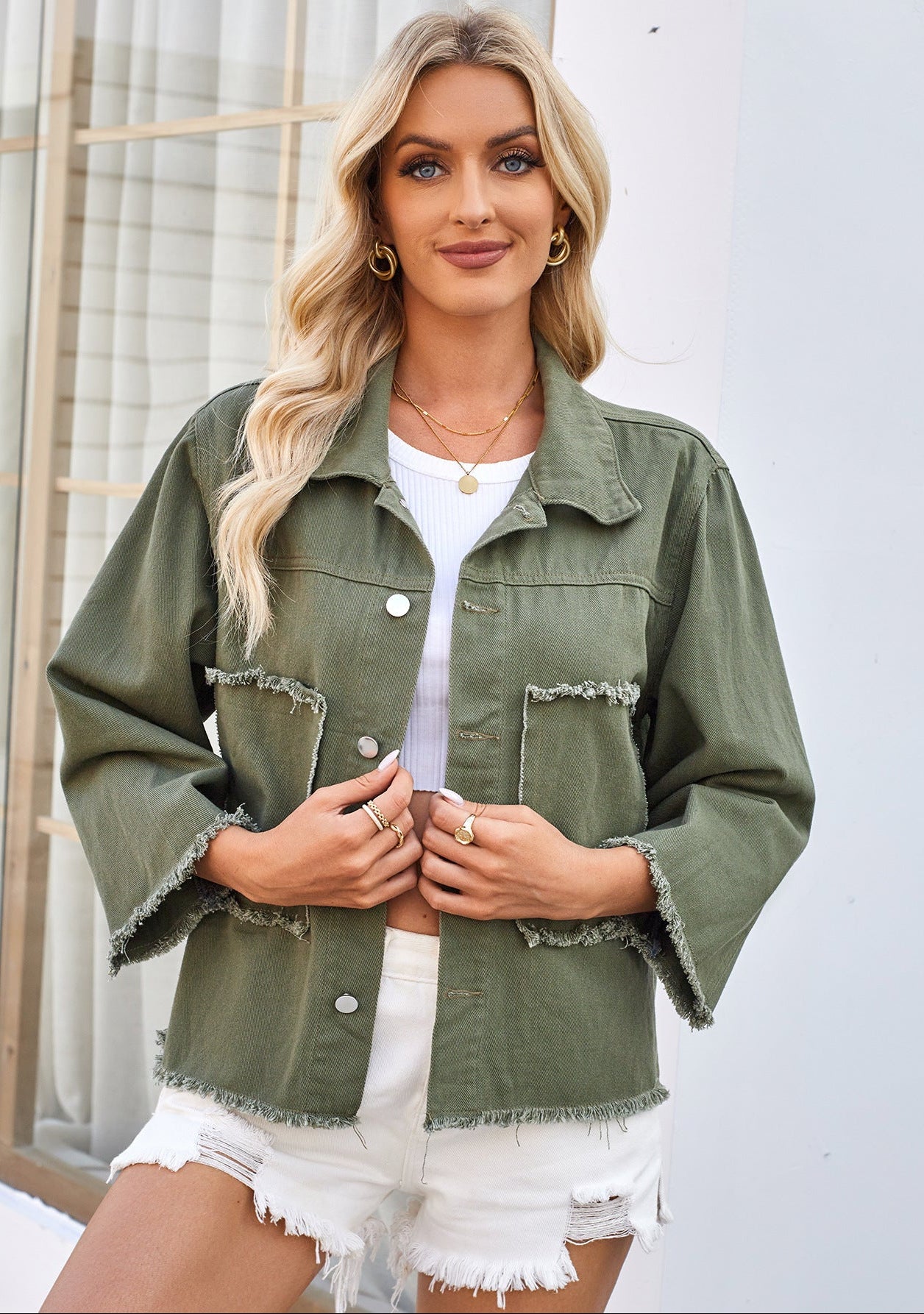Washed Loose Denim Oversized Jacket