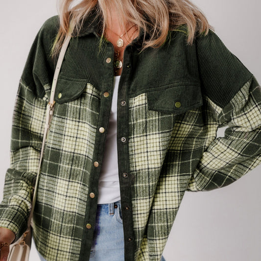 Color Contrast Patchwork Jacket Unique Special-Interest Outerwear