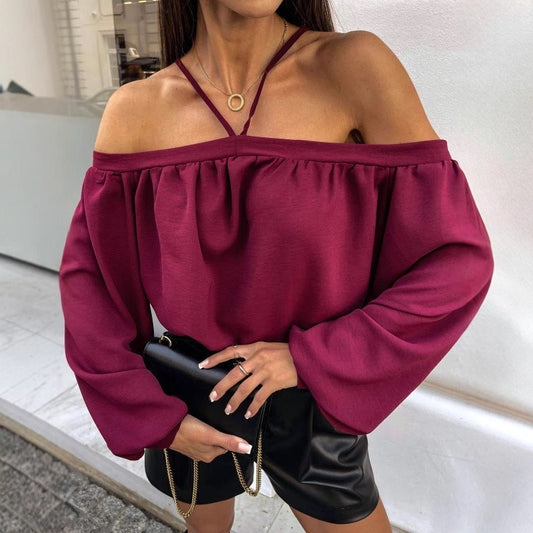 Spring Halter Top Long Sleeve