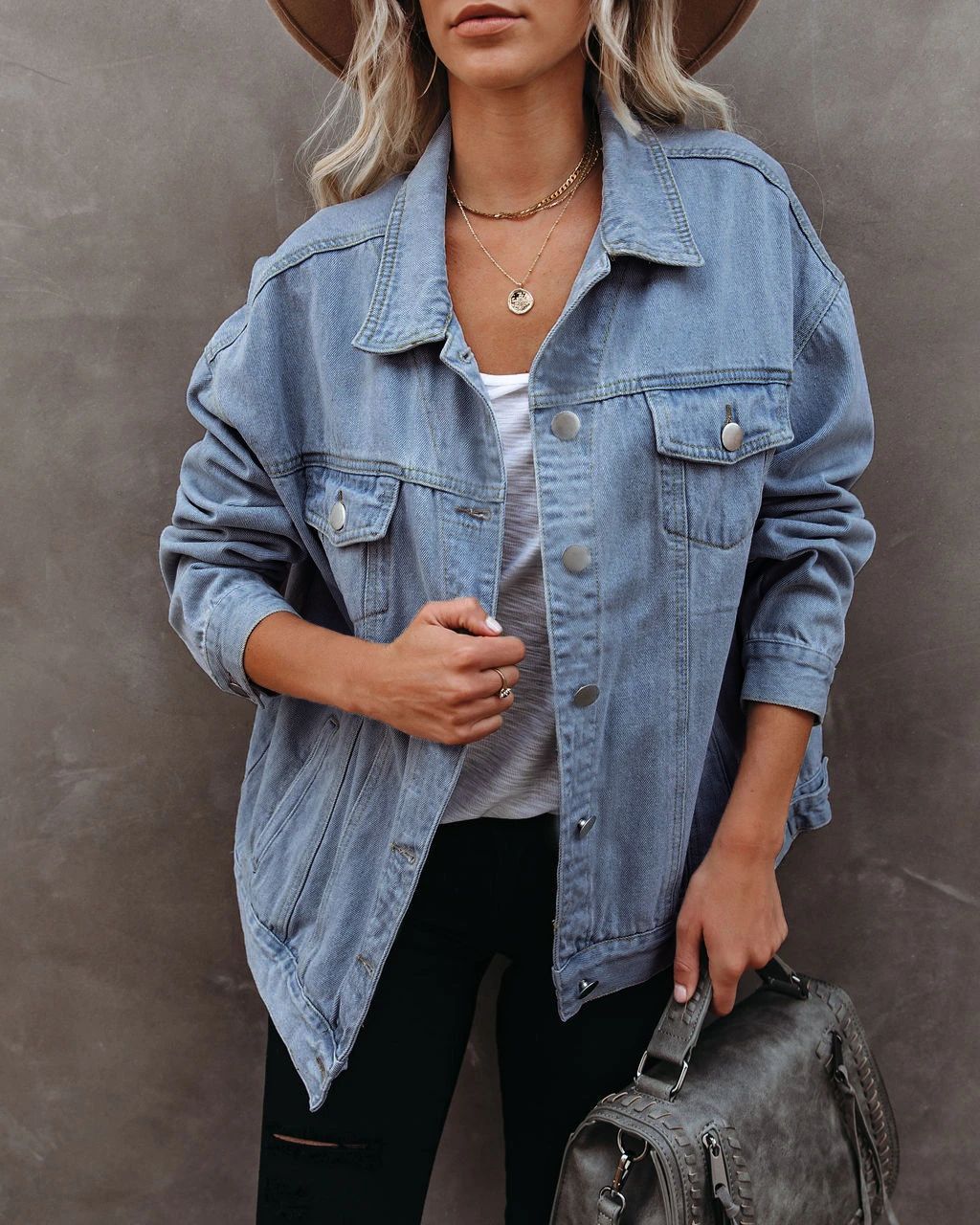 Denim Casual Jacket Lightweight Trendy