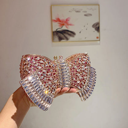 Fashion Metal Bow Clutch Stylish