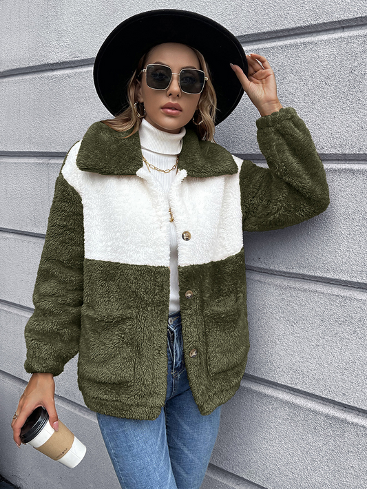 European And American Double Sided Plush Short Jacket